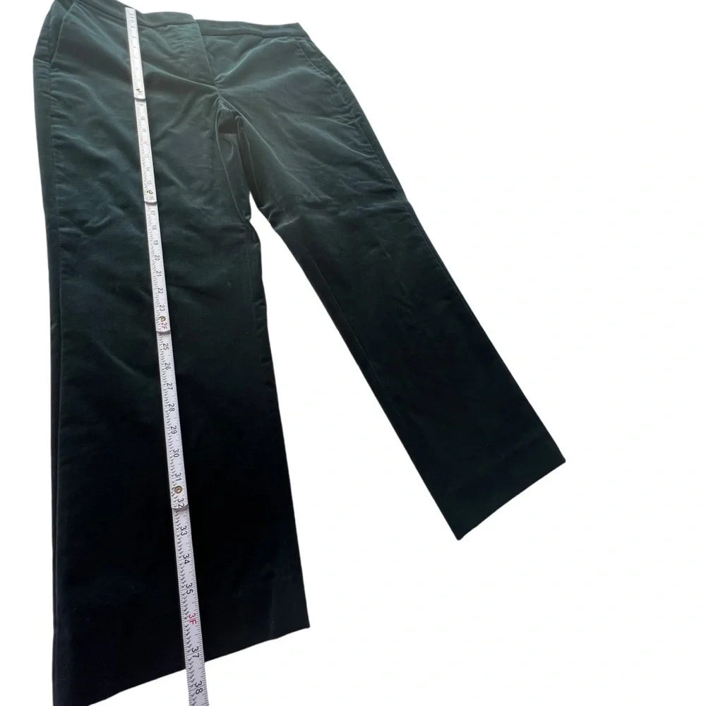 J.Crew Kate Straight-Leg Pant in Stretch Velvet in Black Color Size 12
